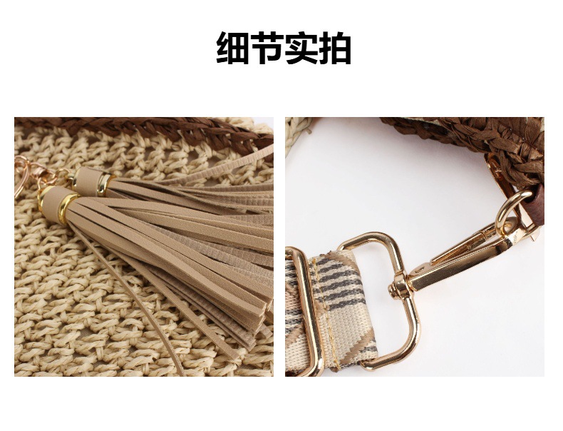 一件代发新款纸绳编织包日常休闲简约百搭海边度假沙滩拍照女士包          pic 7