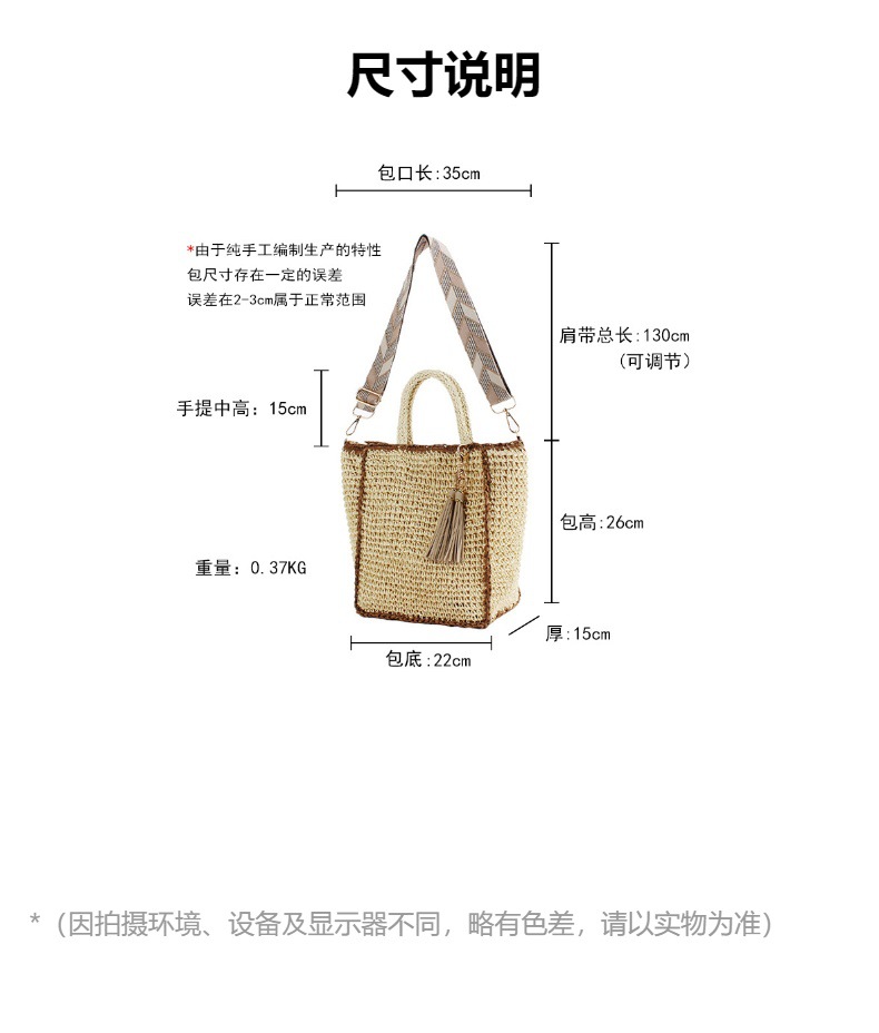 一件代发新款纸绳编织包日常休闲简约百搭海边度假沙滩拍照女士包          pic 2