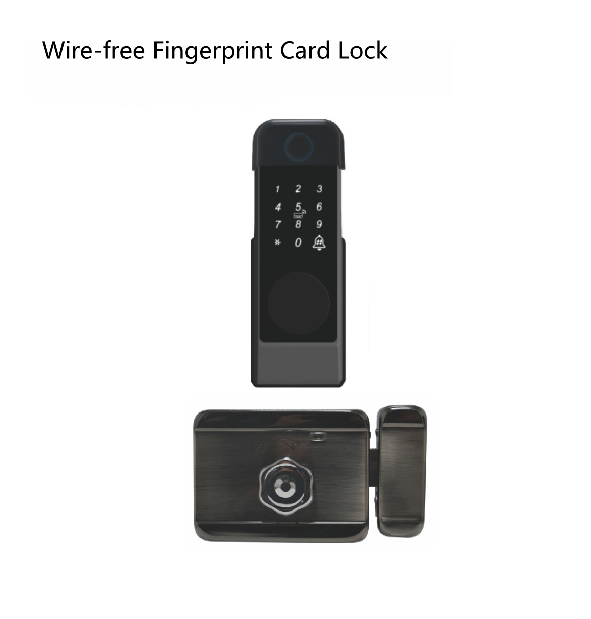 Tuya All-in-one no-wiring fingerprint card lock, smart lock, home lock, hotel rental house door lock, smart lock pic 3