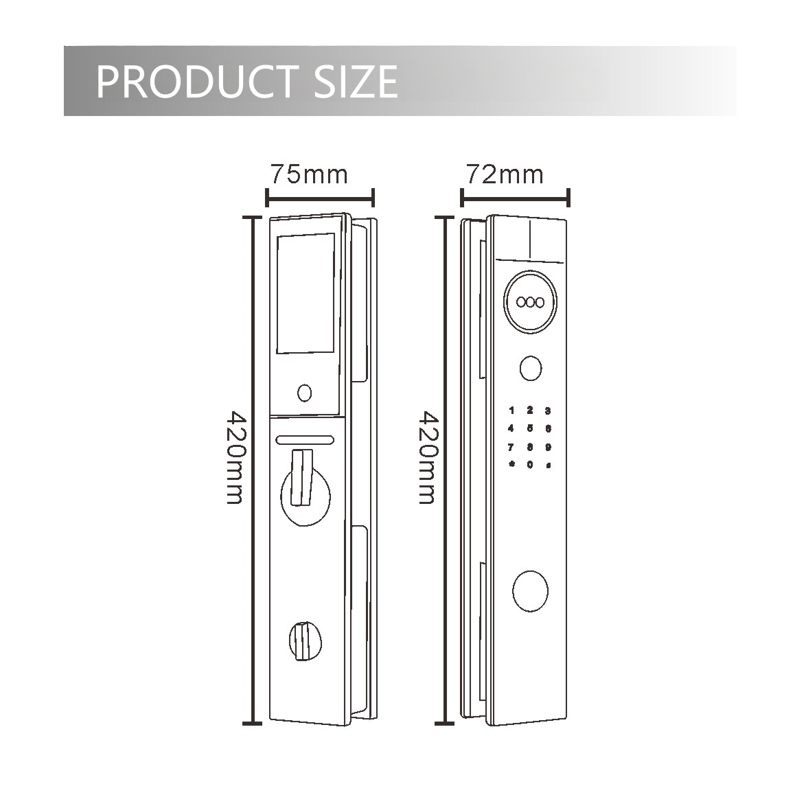 Tuya Tongtong smart Lock, fingerprint lock, Home door, Electronic lock, Remote Electronic door lock, card Swiping, fingerprint and password lock pic 1