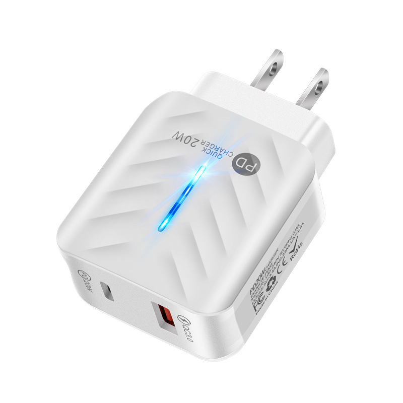 Скорозарядная зарядная головка A+C20W быстро заряжаемая зарядка QC3.0 pic 6