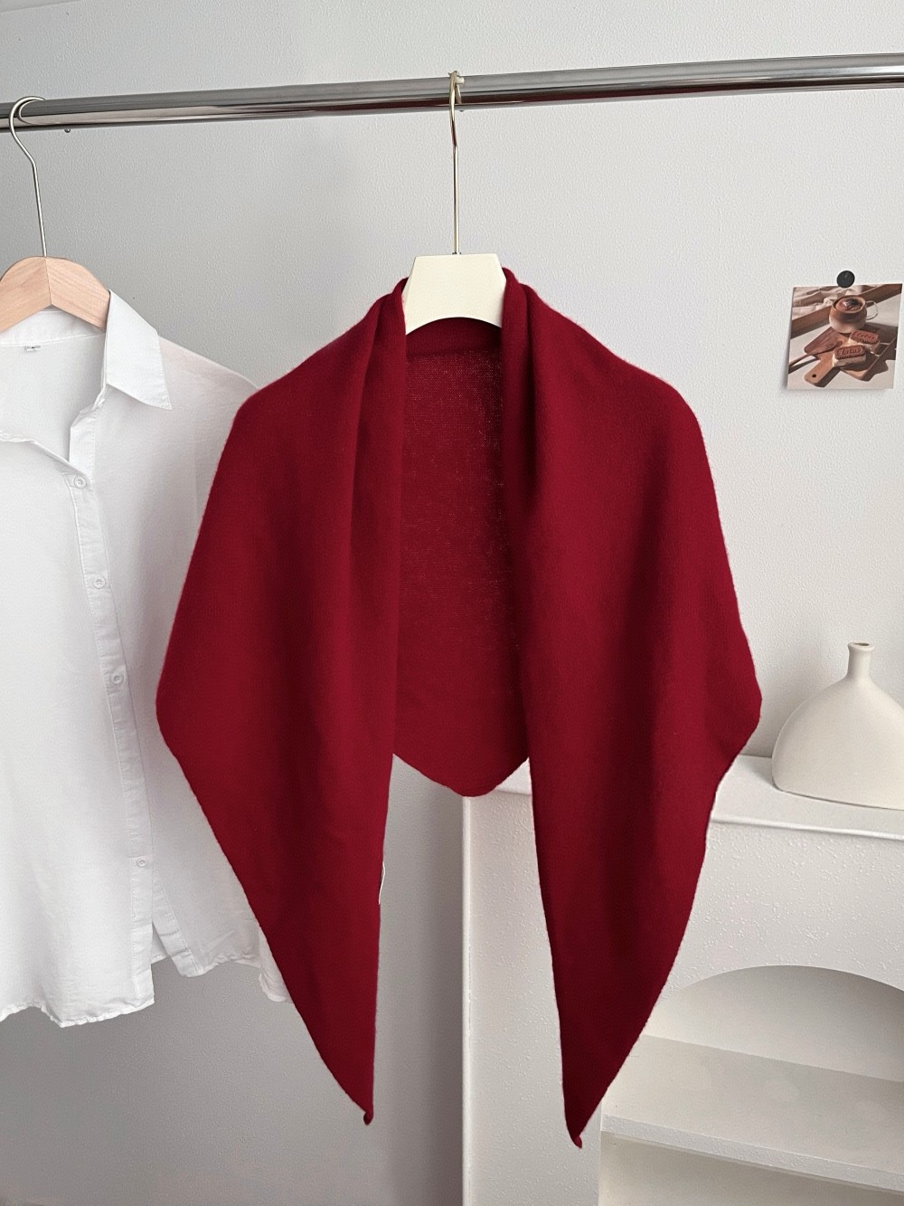 New cross-border e-commerce live-streaming Australian 100% all-wool large shawl knitted triangular scarf supply chain supply pic 4