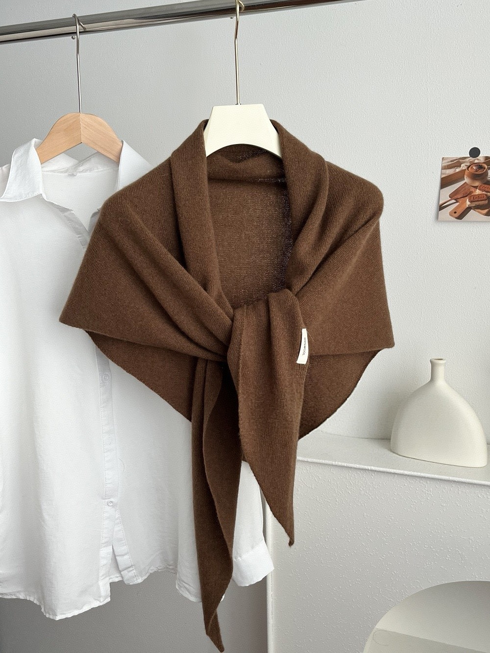 New cross-border e-commerce live-streaming Australian 100% all-wool large shawl knitted triangular scarf supply chain supply pic 3
