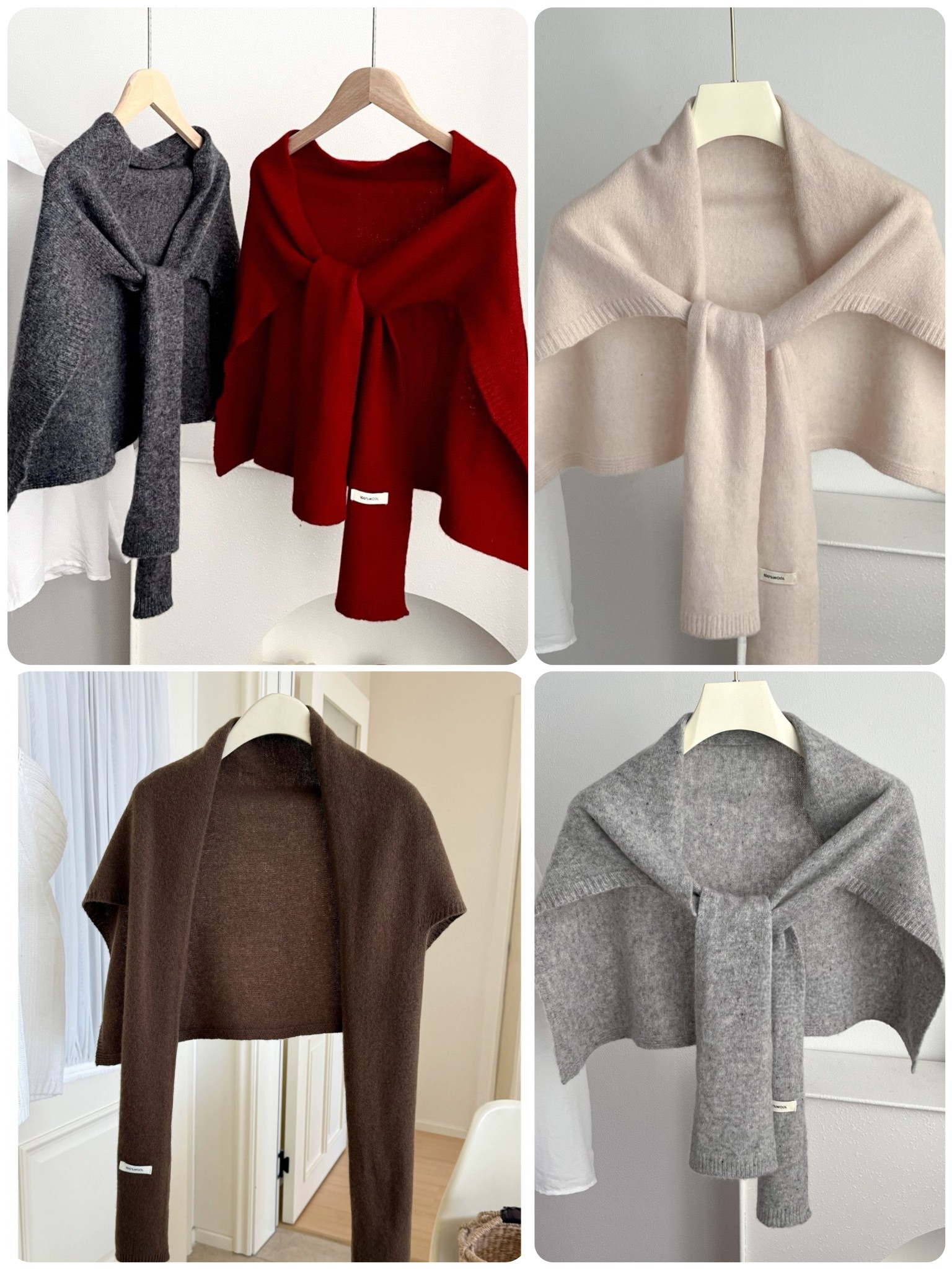 New cross-border e-commerce live-streaming 100% all-wool shawl from Australia, T-shaped top with knotted waistcoat, supply chain available pic 5