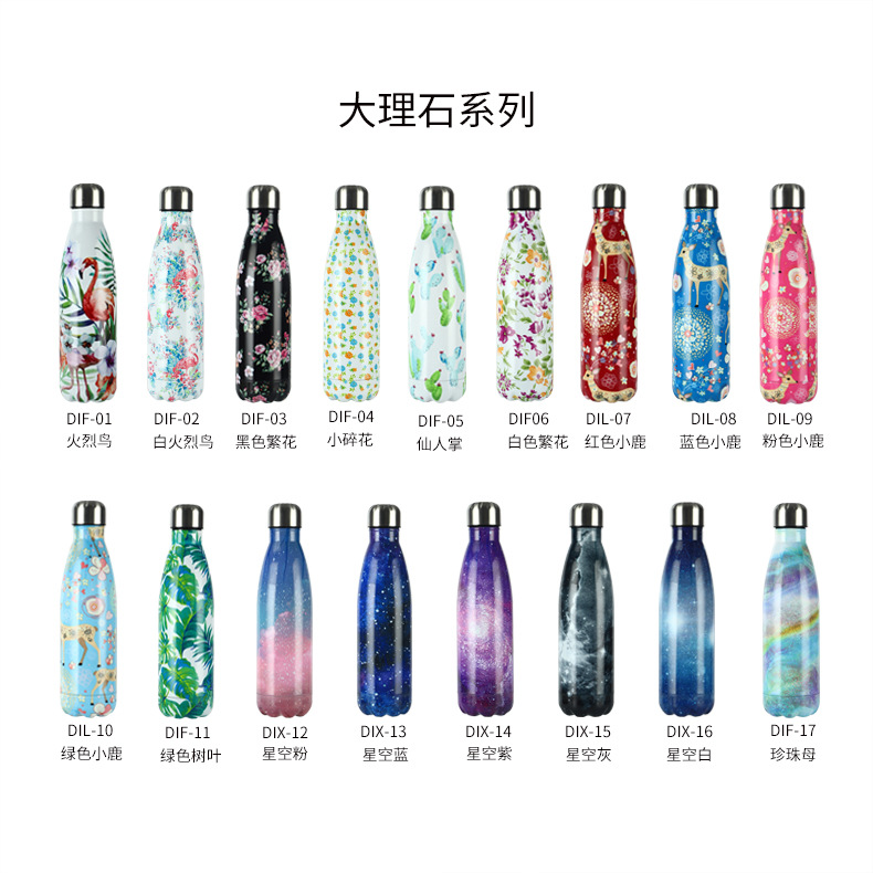 Exclusive cross-border 304 stainless steel cola bottles, gift cups, thermos flasks, bowling cups, outdoor sports water bottles pic 8