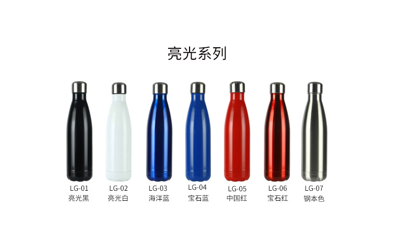 Exclusive cross-border 304 stainless steel cola bottles, gift cups, thermos flasks, bowling cups, outdoor sports water bottles pic 6