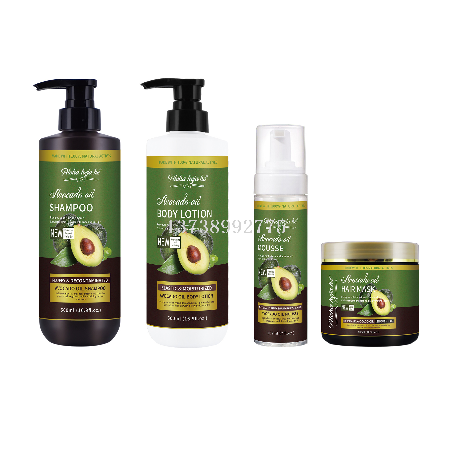 Шампунь AVOCADO avocado с мягким питательным маслом для волос, а также для очистки англоязычных защитных комплексов на иностранных рынках pic 8
