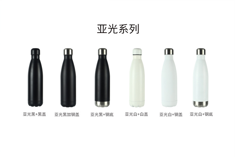Exclusive cross-border 304 stainless steel cola bottles, gift cups, thermos flasks, bowling cups, outdoor sports water bottles pic 10