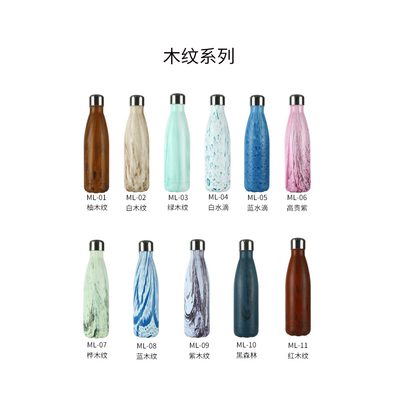Exclusive cross-border 304 stainless steel cola bottles, gift cups, thermos flasks, bowling cups, outdoor sports water bottles pic 5