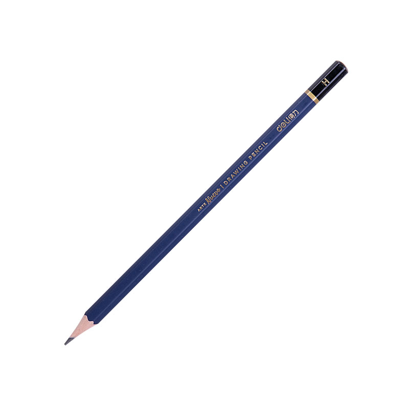 Deli graphite lead core forged wood hexagonal rod H art student drawing pencil pic 3