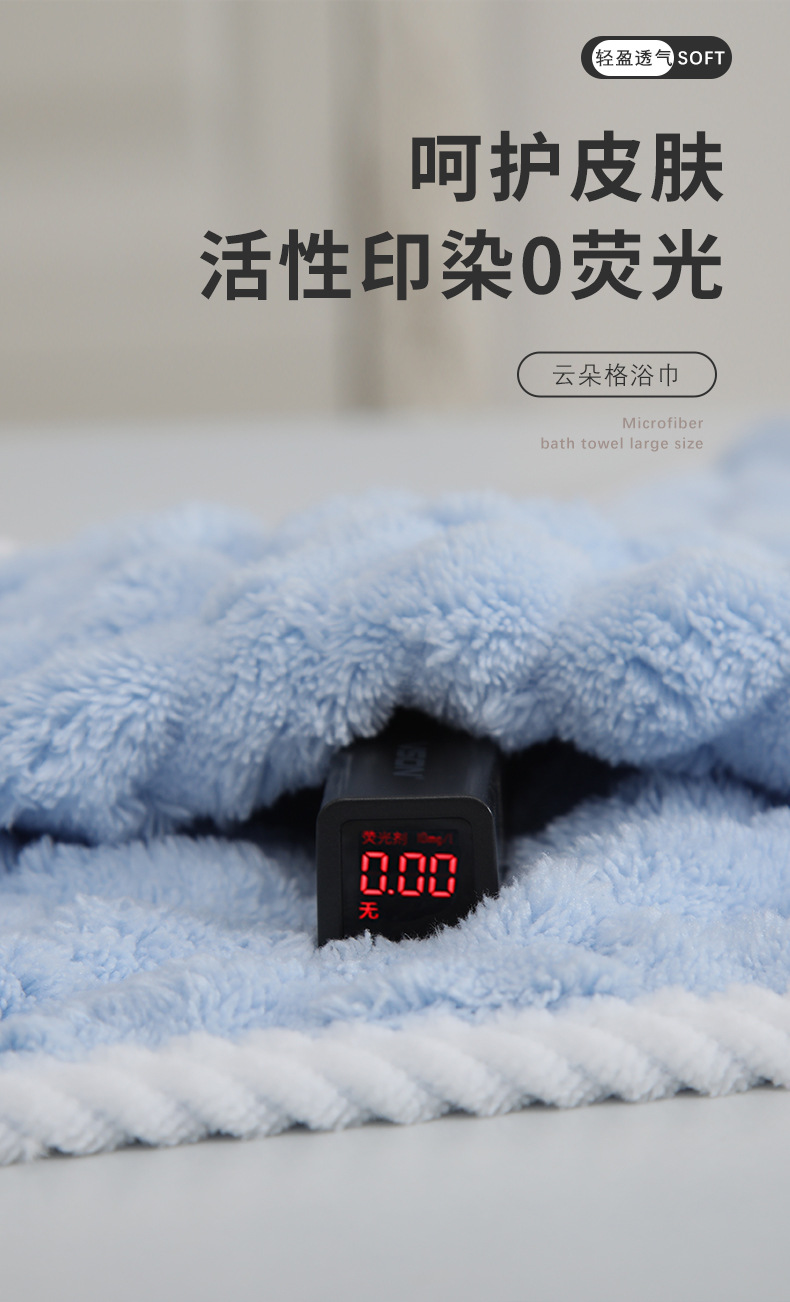 新款涤锦云朵格方巾螺纹边吸水洗脸小毛巾家用厨房浴室清洁擦手巾详情8