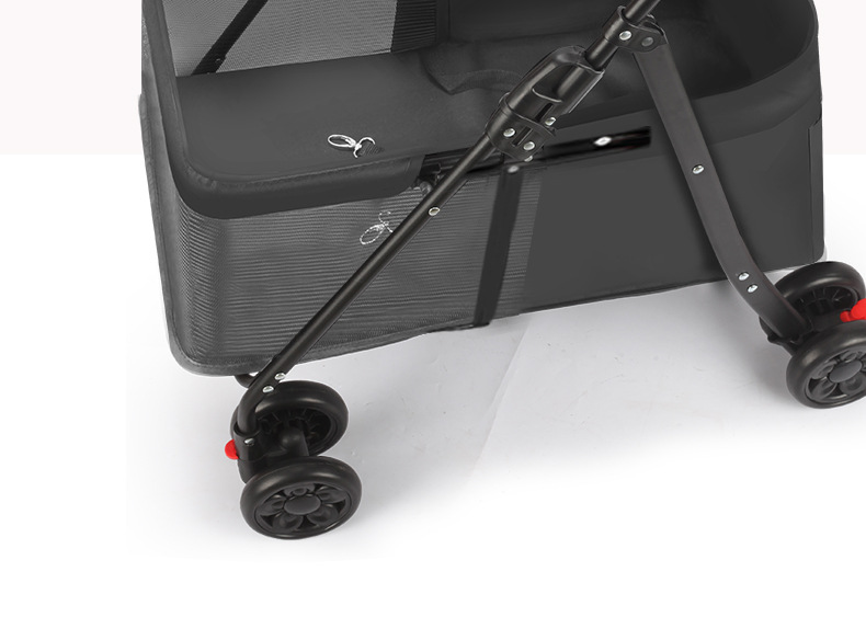 Cross-border best-selling pet strollers for cats and dogs, small dog strollers, teddy strollers, portable and foldable for going out pic 13