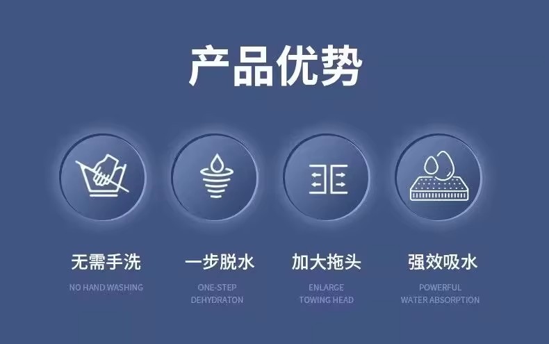新款免手洗自拧水拖把家用懒人一拖净拖布拖把吸水墩布拖地详情3