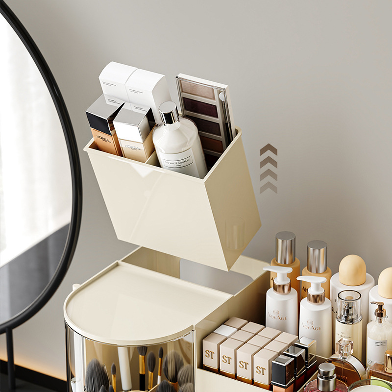 Cosmetic storage box, desktop drawer style, high-end dust-proof pen holder, dressing table, lipstick storage box Application Scenario