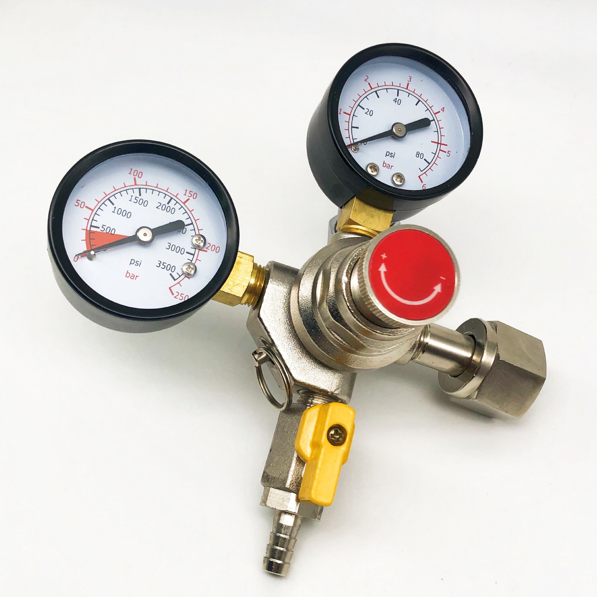 CE certified CO2 pressure reducer for beer and beverage machine gas meter CO2 pressure reducer