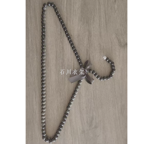 厂家直销衣帽间珍珠衣架防滑无痕仙女蝴蝶结珠子衣架婚纱陈列展示