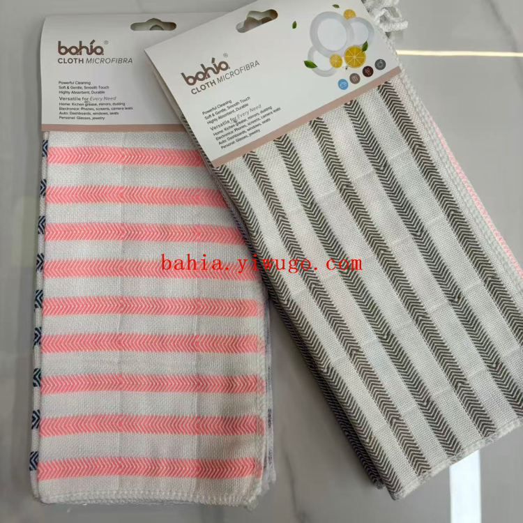 Double-layer fish-scale pattern dishcloth, 30*30cm, 5-piece set, dishcloth, cleaning and scouring pad, bahia details Picture