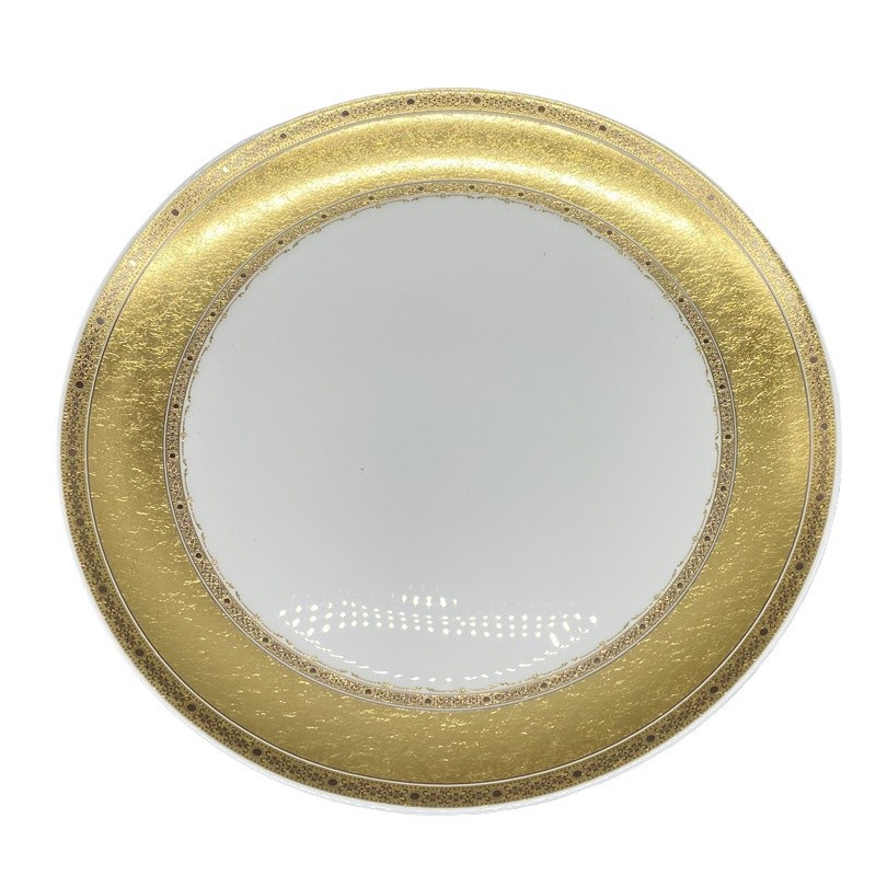 Nordic household simple ceramic, glass, porcelain, gold-edge dinner plates, bone plates, fruit plates, trays, hotel set tableware, gift boxes details Picture