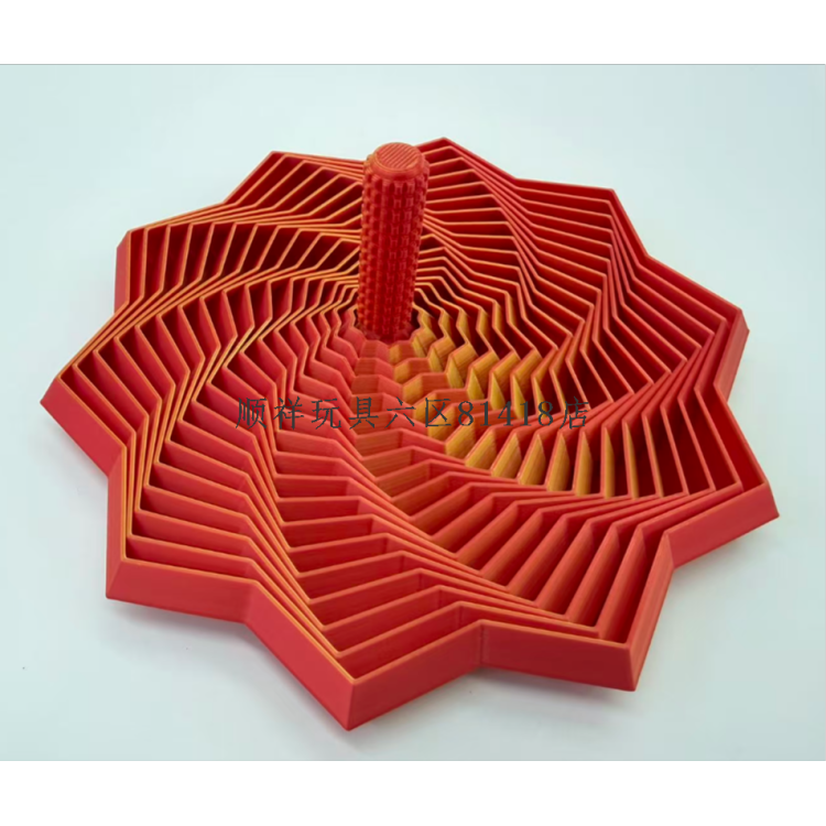 16CM3D printed toy, stress-relieving illusion folding children's educational toy, polygonal radish tower, spiral three-dimensional Item Picture