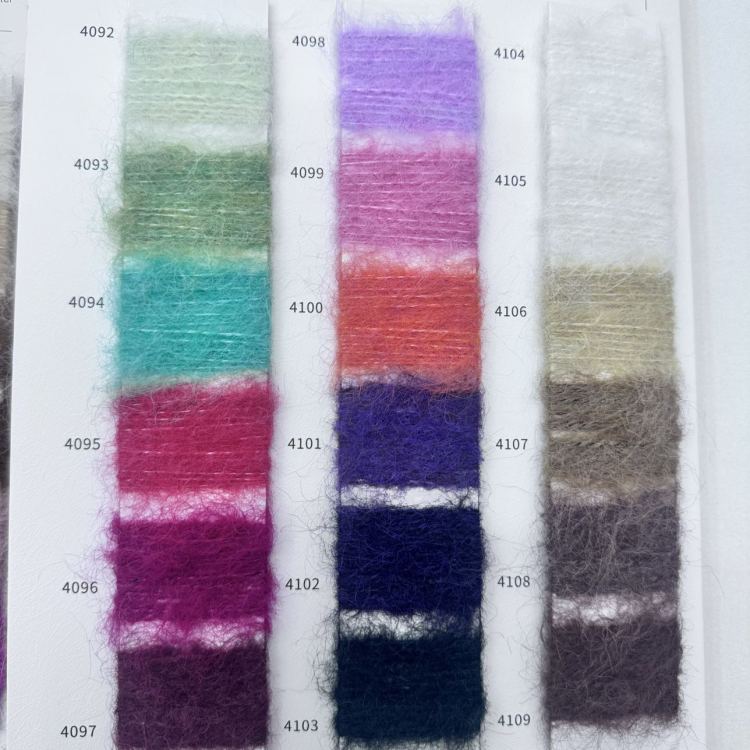 Colored fiber samples, multi-color mixed yarns, handcrafted DIY materials, textile fabrics, decorative materials display samples Item Picture