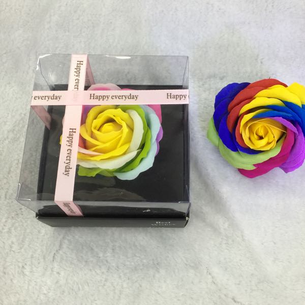 情人节礼品创意香皂花礼盒精致礼盒七彩大花