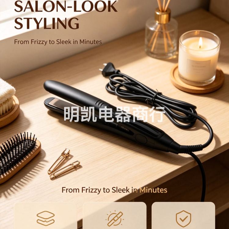 Straight and curly dual-purpose hair straightening splint, a professional hair care tool for home use and hair salons
