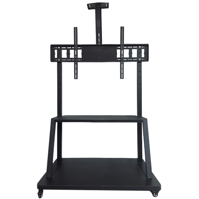 2100可移动电视支架显示屏落地推车带万向轮立式液晶挂架加厚钢制