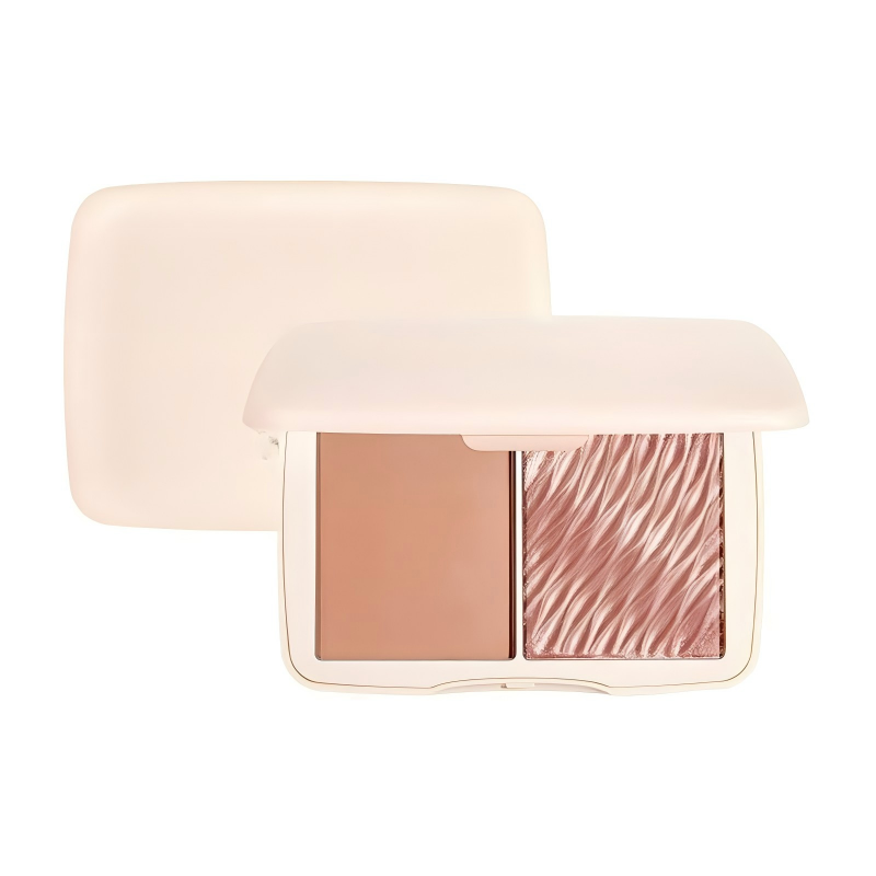 Natural makeup effect semi-transparent contouring powder, multi-functional all-in-one blush, highlighter powder tray, waterproof and anti-smudging facial makeup details Picture