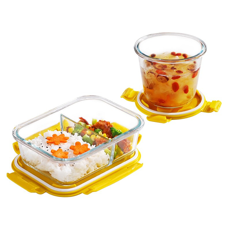 玻璃保鲜盒/保温饭盒/不锈钢饭盒/保鲜盒/不锈钢提锅白底实物图