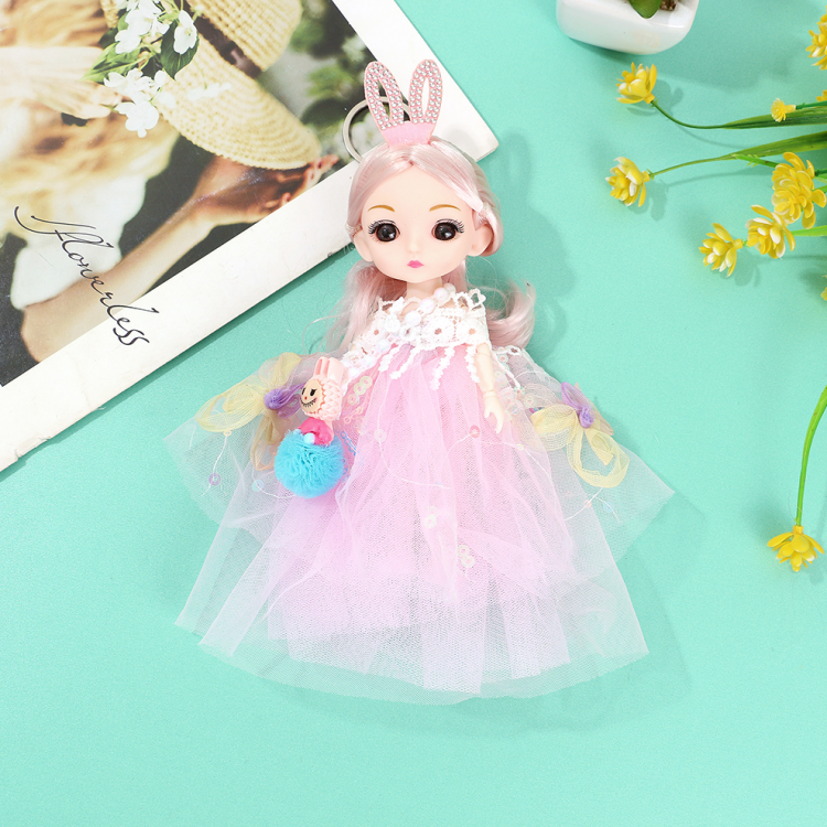 Dress dolls, car trailers, keychains, pendants, cute Barbie dolls, doll bags, pendants, couple gifts Specification image