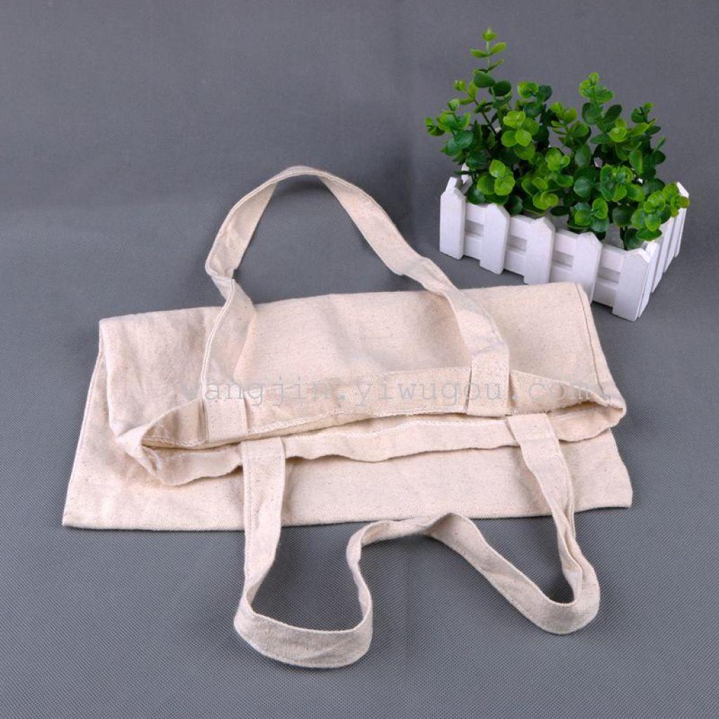 Eco-friendly cotton and linen handbag, solid-color single-shoulder bag, logo printable shopping bag Specification image