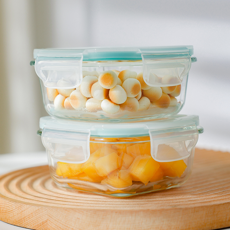 Fresh-keeping box, glass baby food box, steamable, microwave oven, baby mini lunch box, fresh-keeping bowl, quantitative storage box Item Picture