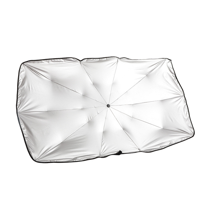 汽车遮阳伞创意内伞式车载挡风玻璃遮阳板钛银隔热防晒遮阳伞