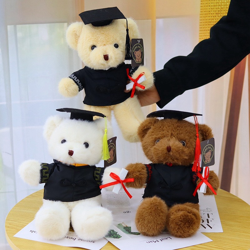 Doctor Bear Graduation Bear Doll, Teddy Bear Plush Toy, College student Doctor Cap Ceremony to commemorate the graduation season