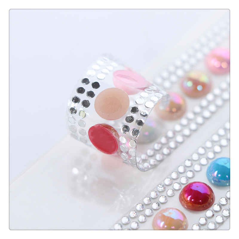 手机壳珍珠diy圆形手工贴汽车装饰材料相框镶钻贴材料产品图