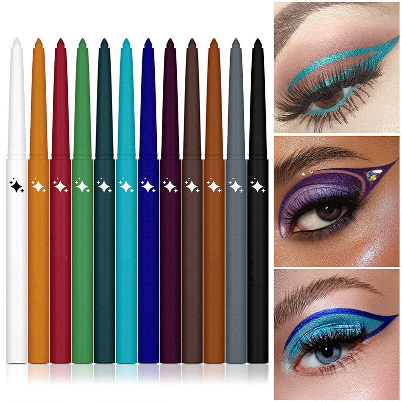 Single-color pearlescent vegan oil-proof, anti-glare and water-proof eyeliner pen