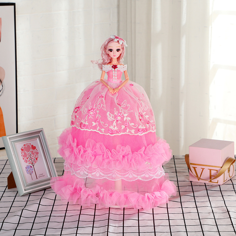 Cross-border 50cm Barbie doll with embroidered lace edges, princess dress, vinyl doll, wholesale gift for girls Specification image