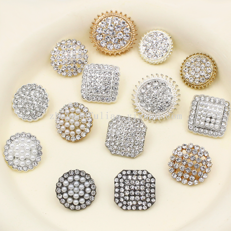 金属精致纽扣珍珠水钻扣小香风小众女衬衣大衣外套服装辅料手缝扣