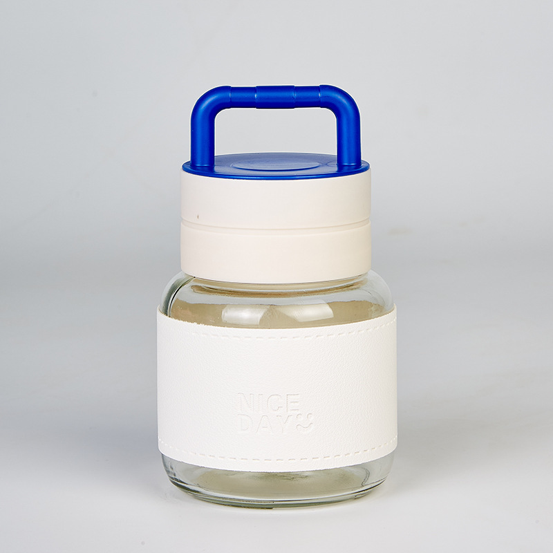 Glass cup gift Internet celebrity Chubby cup, milk shake cup, handle glass water cup, cross-border gift cup, coffee cup, creative design wholesale Item Picture