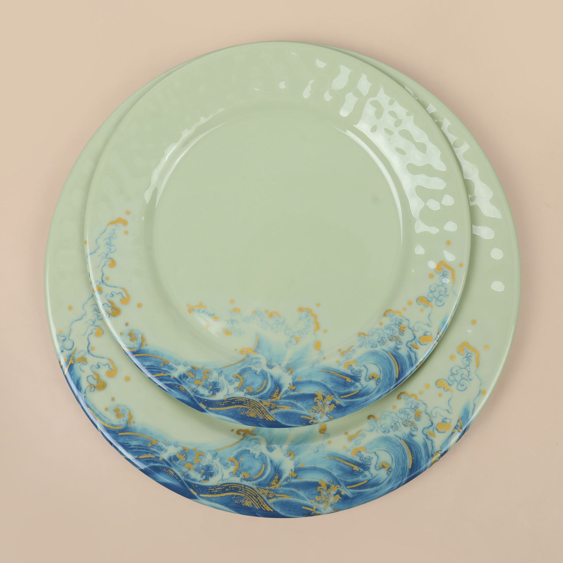 Plastic melamine tableware, melamine plates, round corrugated plates, 5-inch, 6-inch, 7-inch, 8-inch, 9-inch decal printed bowls full figure