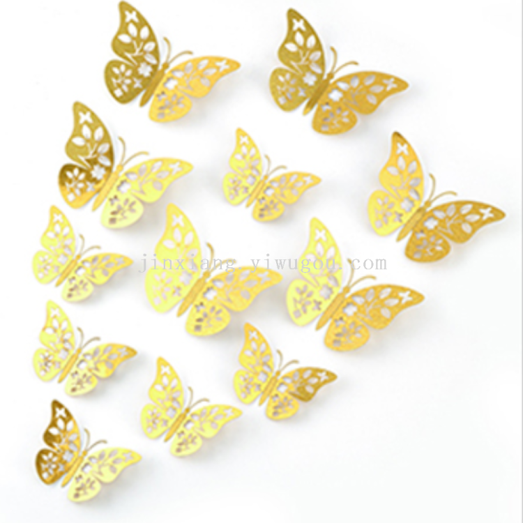 单层仿真蝴蝶 蝴蝶墙贴多款多色 3D立体蝴蝶装饰品布置装饰贴画