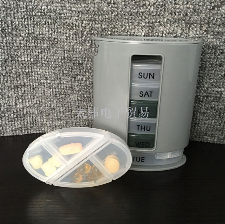 户外便携Tritan创意药盒 七天药盒  药盒迷你随身药盒产品图
