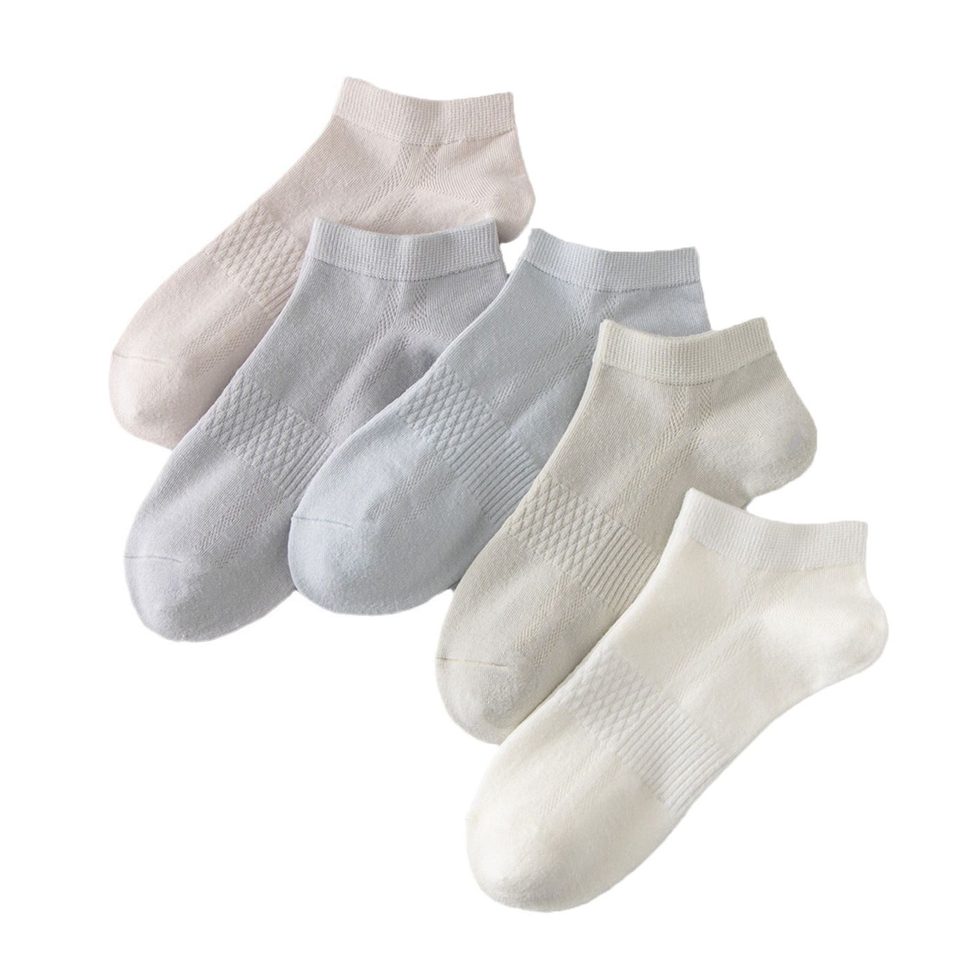 Bamboo fiber socks for women, anti-slip solid color short socks, summer thin style, sweat-absorbing, cool, breathable, anti-heel for women Application Scenario