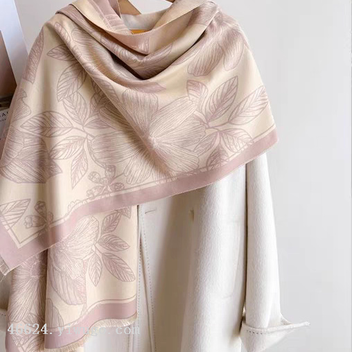 Wholesale of new high-speed jacquard large flower cross-border scarves, e-commerce live streaming supply chain