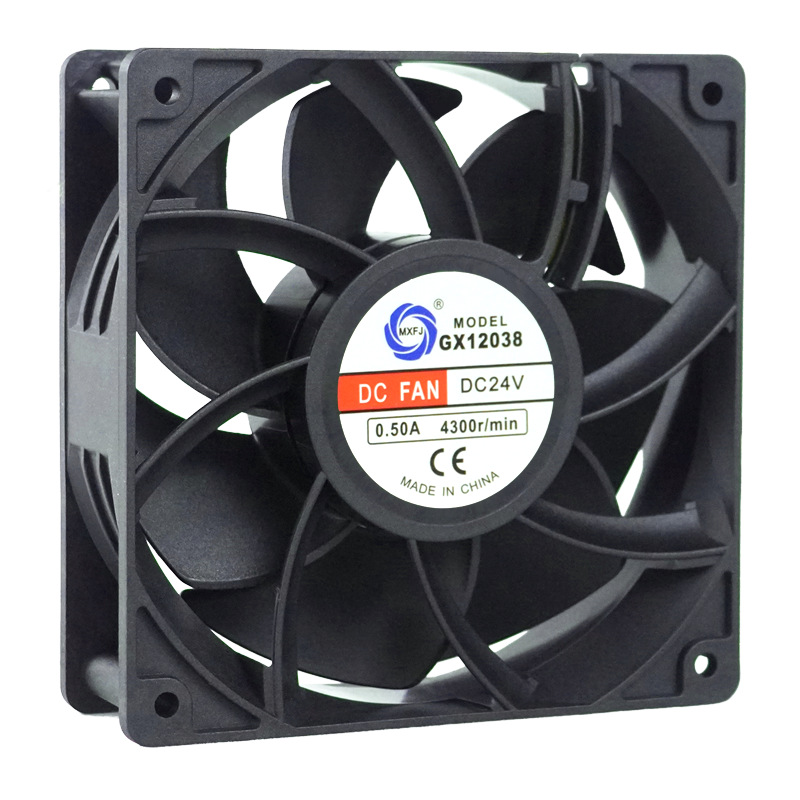 GX12038 DC fan, DC12/24V heat dissipation and cooling high-volume axial flow fan, industrial small fan Specification image
