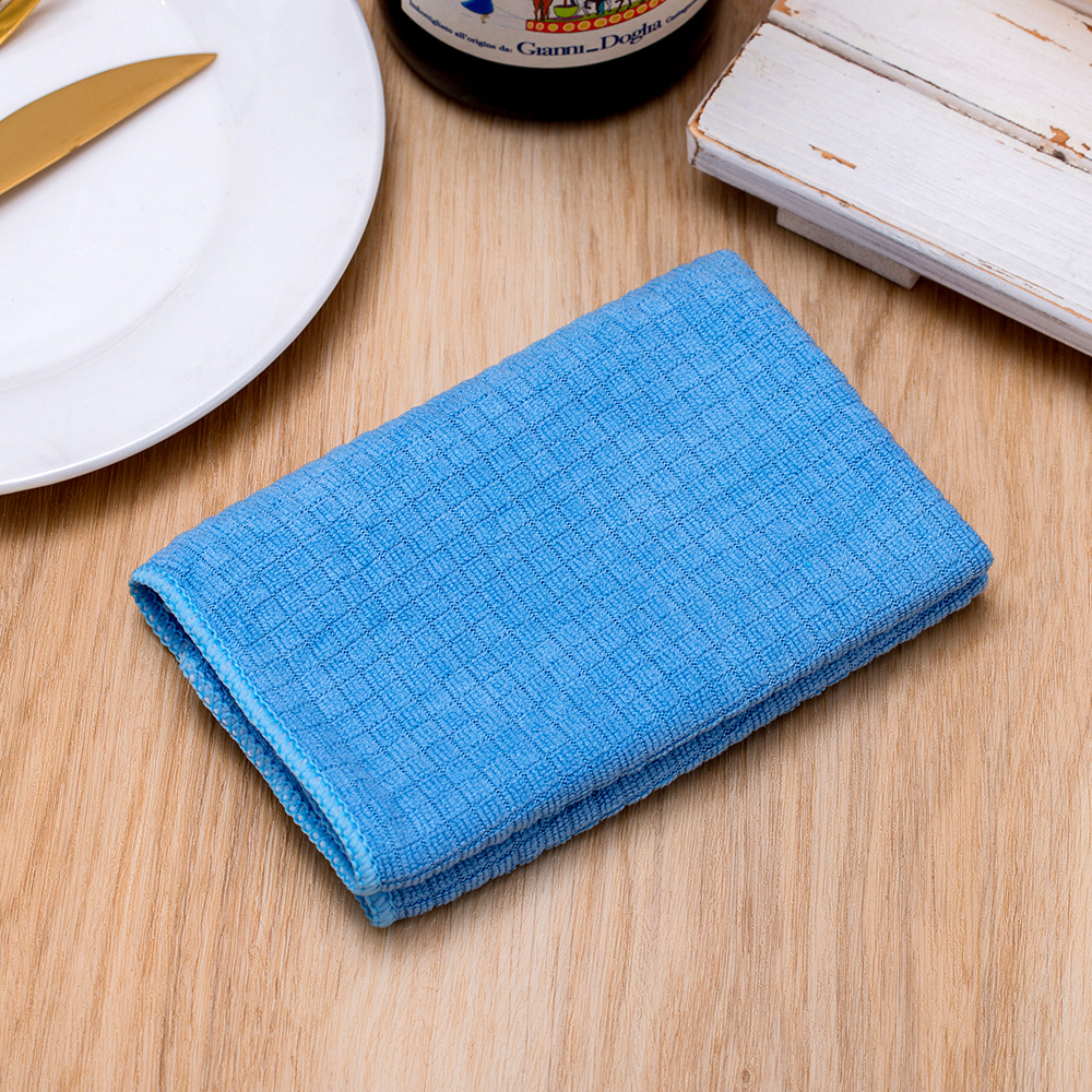 Small checkered cleaning cloth, kitchen grease remover, dishwashing cloth, household glass cleaning cloth that does not shed fibers, water-absorbing cleaning cloth Item Picture