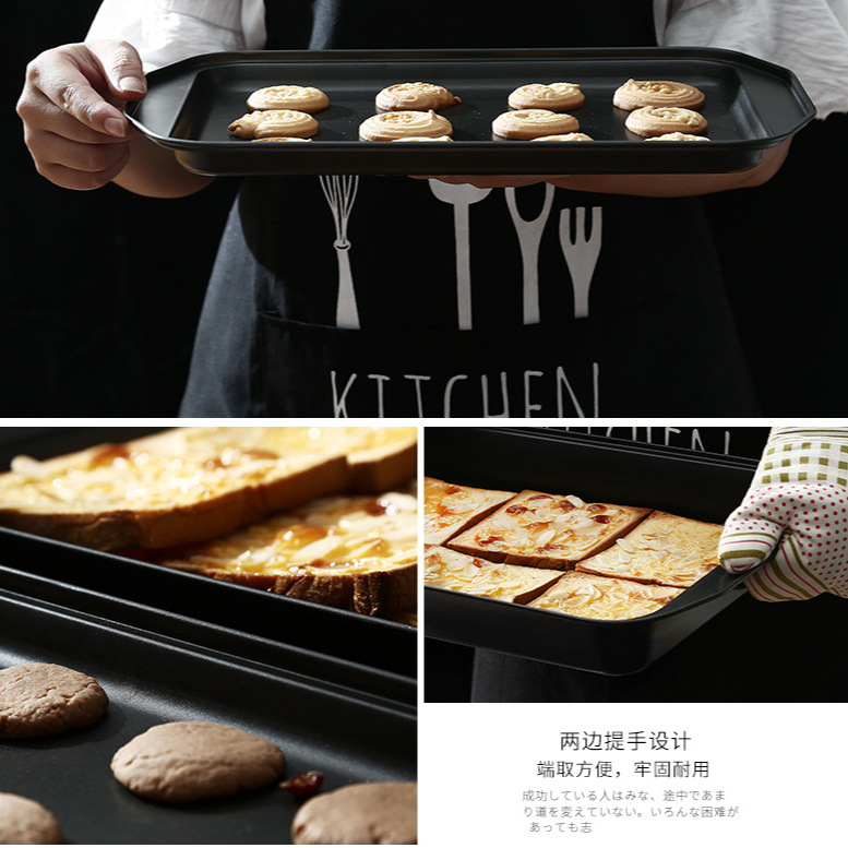 XJ80 factory direct supply carbon steel rectangular deep octagonal square plate, non-stick DIY cake pizza plate for baking Specification image