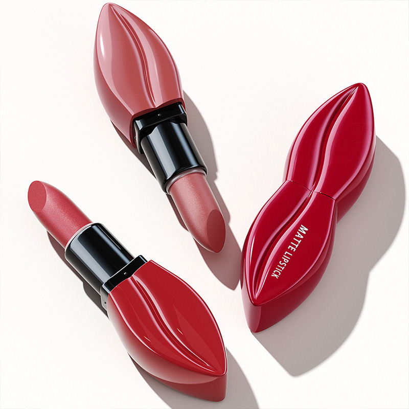 10-color vegan matte lipstick with moisturizing formula, smooth application, full coverage, and customizable logo available details Picture
