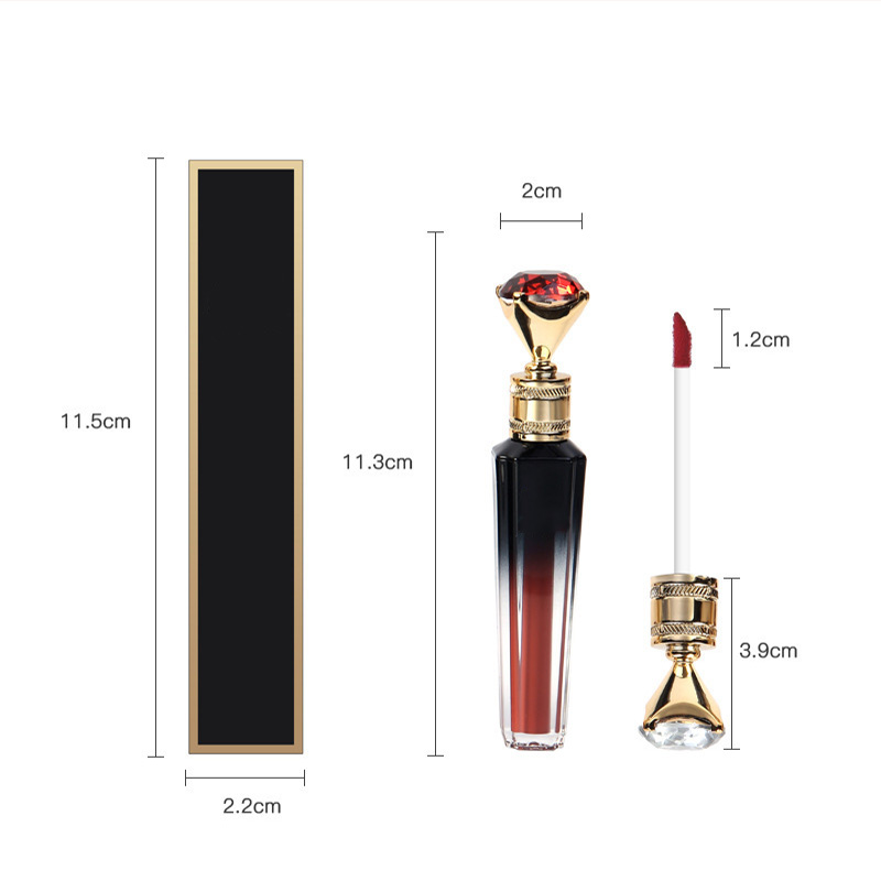Brillo labial líquido herbal mineral transparente mate, no pegajoso y brillante de larga duración, para labios suaves y cómodos Item Picture