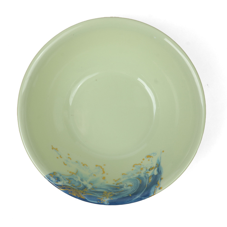 密胺餐具黑色盘子火锅店菜盘餐厅餐盘塑料仿瓷烧烤碟子自助餐平盘